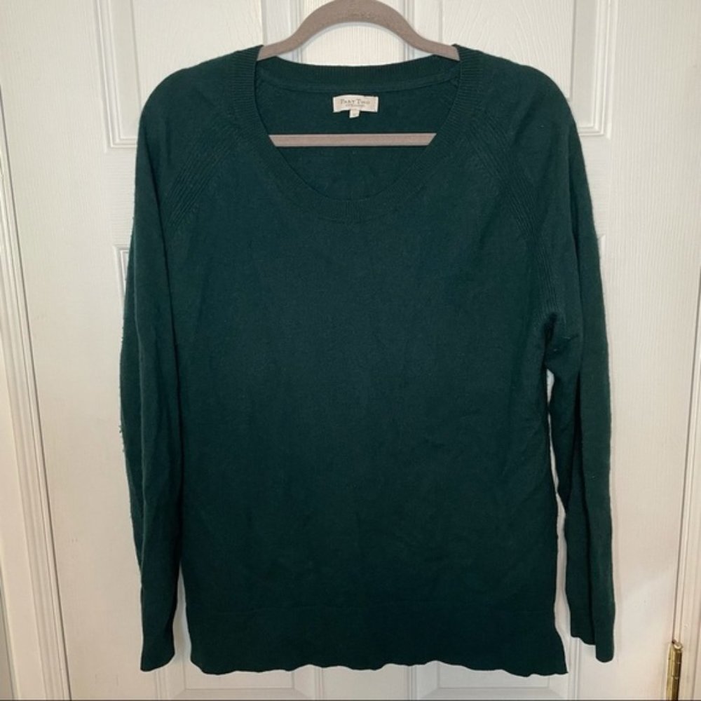 Part Two Copenhagen Teal Green Wool Blend Pullover Sweater Large